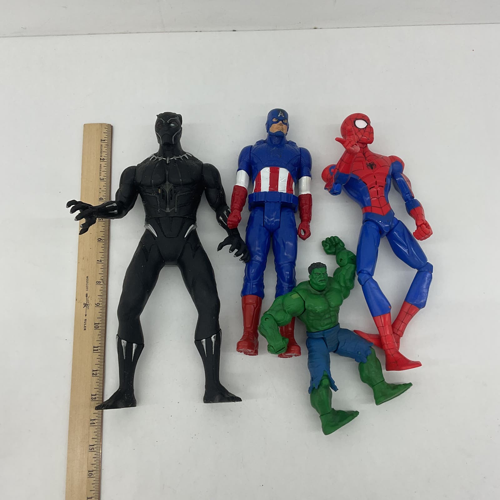 Mixed Marvel Action Figures LOT Avengers Black Panther The Hulk Captain America - Warehouse Toys
