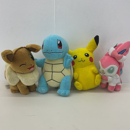 Mixed Nintendo Pokemon Plush LOT Eevee Pikachu Squirtle Plush Dolls - Warehouse Toys
