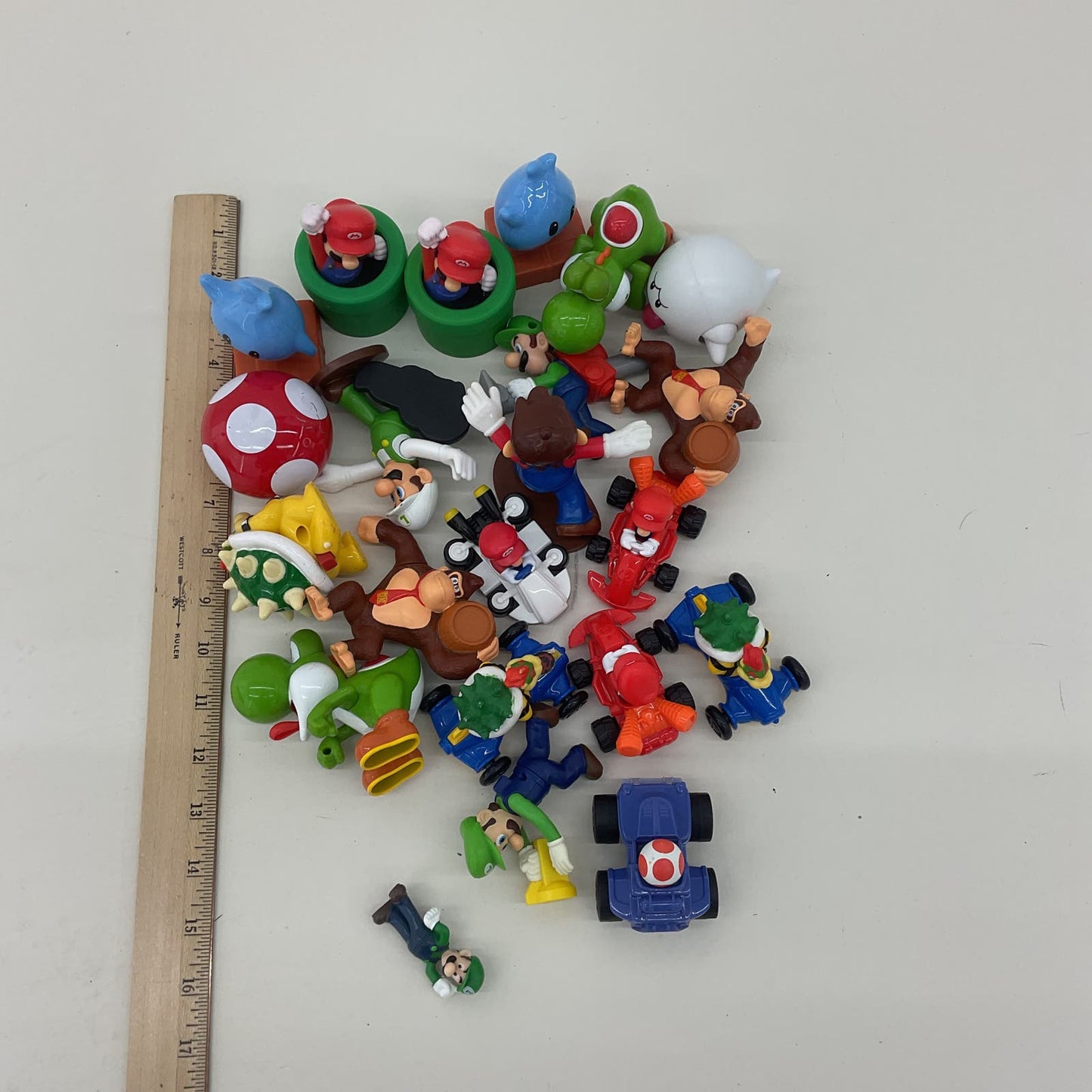 Mixed Nintendo Super Mario Character Toy Figures Cake Toppers Vehicles Luigi - Warehouse Toys