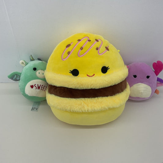 Mixed Squishmallows Soft Cuddly Character Plush Dolls Green Bull Yellow Macaron - Warehouse Toys
