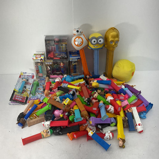 Mixed Used LOT 15 lbs Pez Dispensers Toy Figures Star Wars Minions Holiday - Warehouse Toys