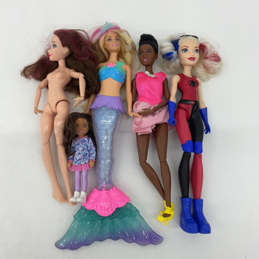 Mixed Used LOT Barbie Mermaid DC Comics Harley Quinn & Others Toy Fashion Dolls - Warehouse Toys