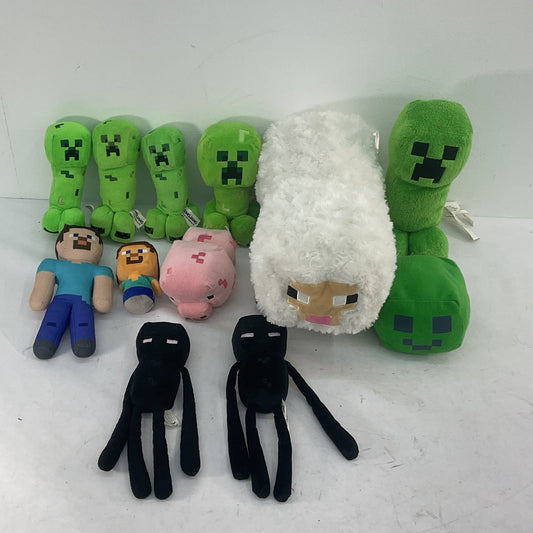 Mixed Used LOT Minecraft Mojang Cube Creeper Sheep Boy Plush Dolls Toys - Warehouse Toys