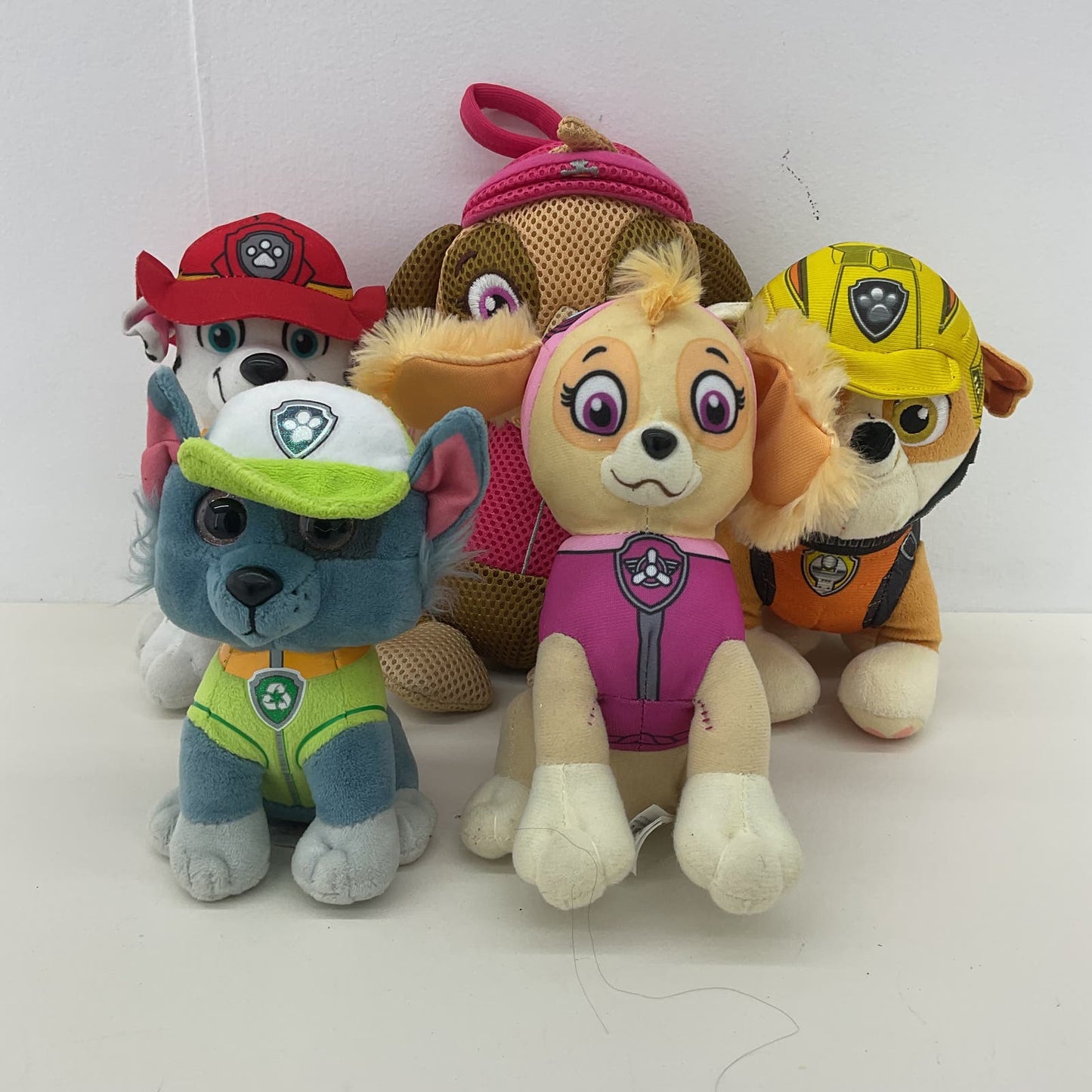 Mixed Used LOT Nickelodeon Paw Patrol Dog Character Plush Dolls Stuffed Animals - Warehouse Toys