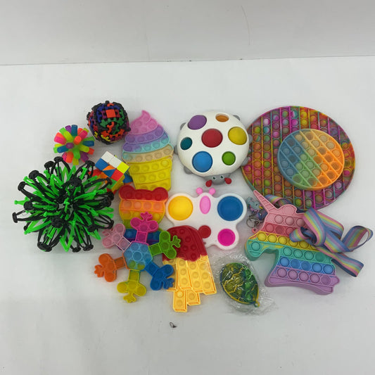 Mixed Used LOT Sensory Fidget Colorful Popit Spinners Toys Puzzle Cube - Warehouse Toys