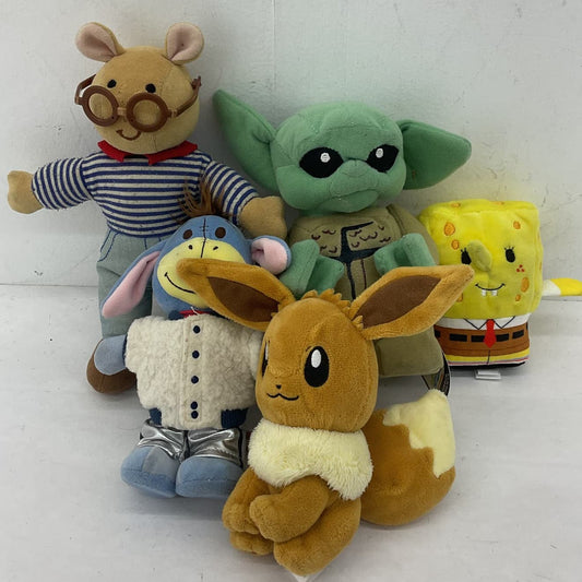 Multi-Character Stuffed Animals Pokemon Spongebob Arthur Star Wars Plush Lot - Warehouse Toys