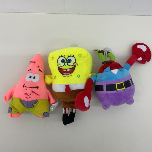 Nickelodeon LOT 3 Spongebob Squarepants Character Plush Mr. Crabs Patrick Star - Warehouse Toys