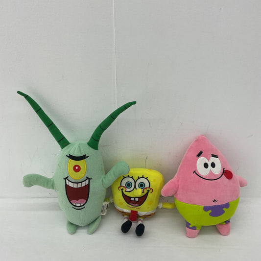 Nickelodeon Spongebob Patrick Plankton Green Stuffed Animal Plush Lot - Warehouse Toys