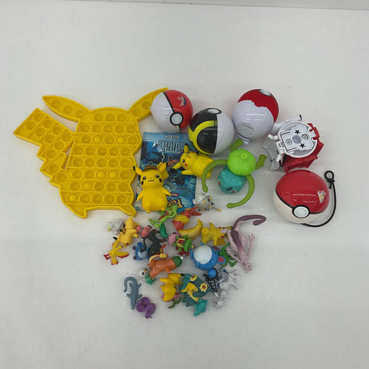 Nintendo Pokemon Mini Toy Figures Cake Toppers Pikachu Popit Fidget Toy Used - Warehouse Toys