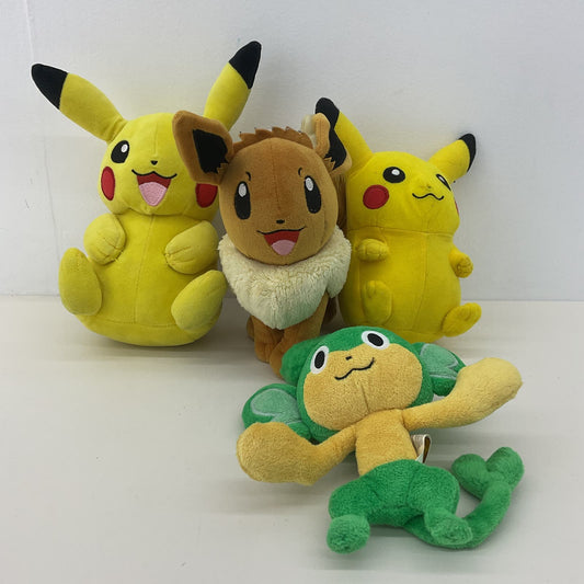 Nintendo Pokemon Plush LOT Eevee Pikachu Green Monkey Character Dolls - Warehouse Toys