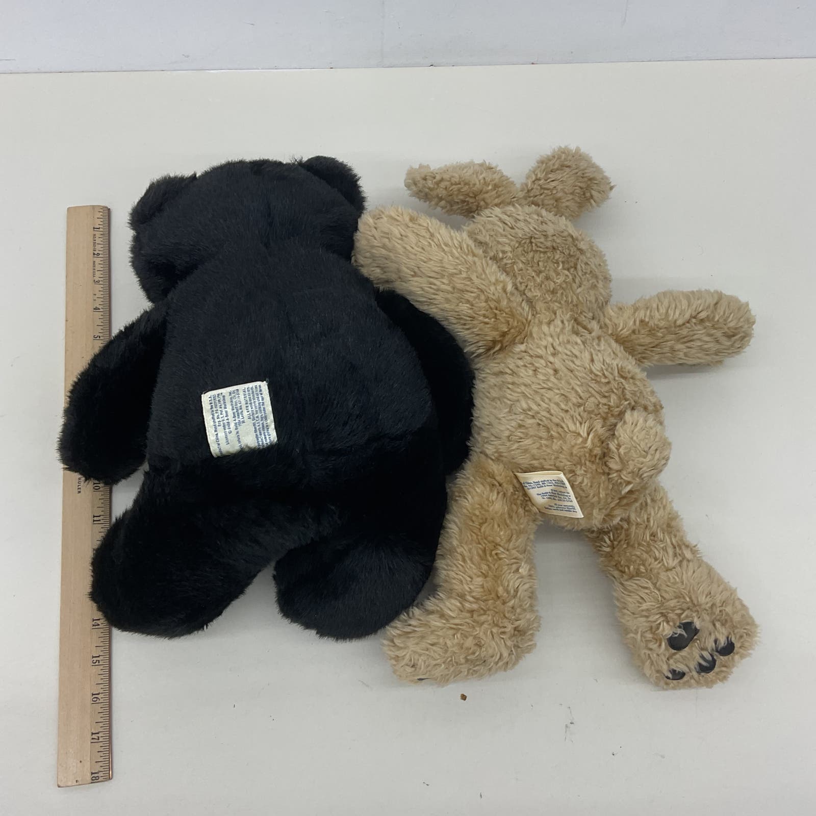 Preowned Build A Bear Workshop BABW Brown Bunny Rabbit & Black Teddy Bear Plush - Warehouse Toys