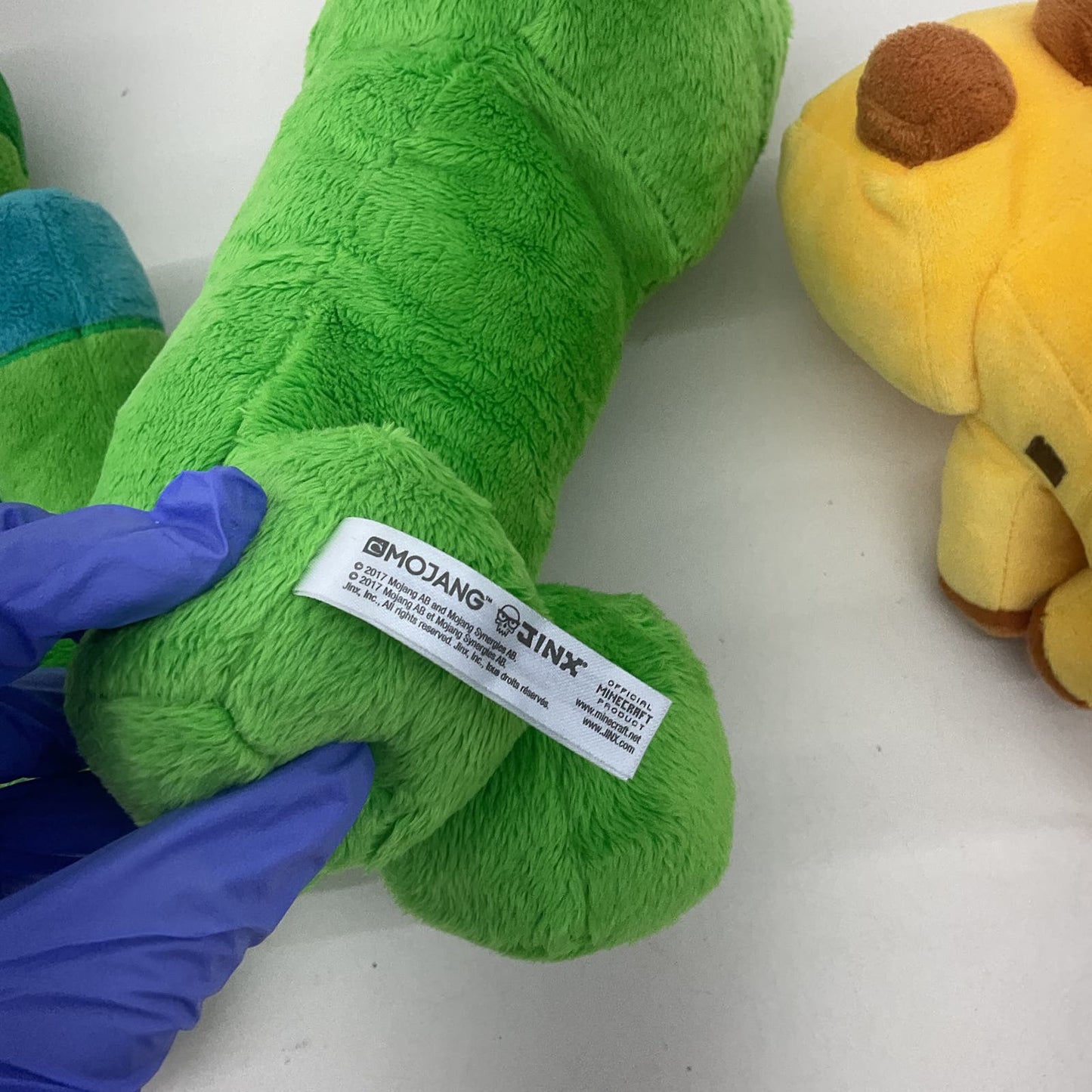 Preowned Minecraft Hulk Green Creeper Yellow Cat Character Plush Toys - Warehouse Toys