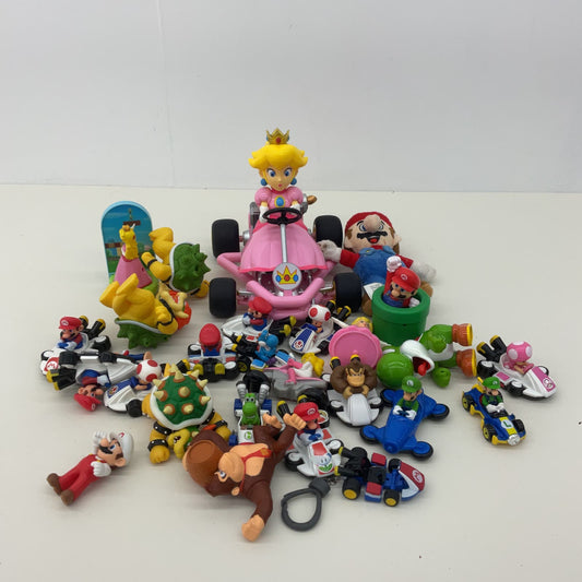Preowned Nintendo Action Figure Collection Super Mario Peach Luigi Karts Bowser - Warehouse Toys