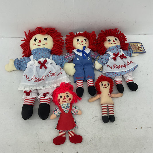 Raggedy Ann Andy Aurora Hasbro Redhead Stuffed Animal Rag doll Lot - Warehouse Toys