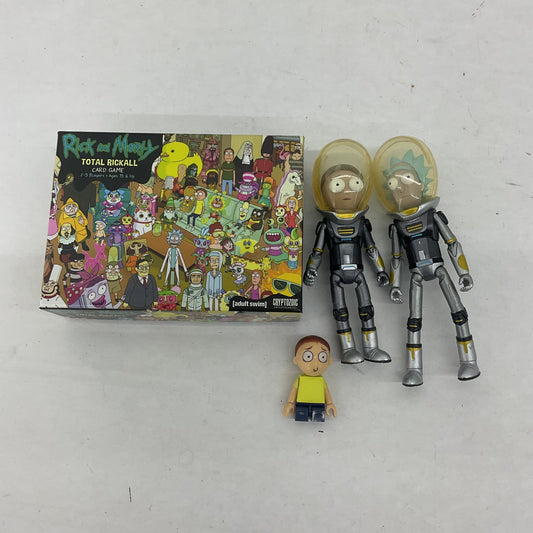Rick and Morty Black Action Figure Set Total Rickall Card Game - Warehouse Toys