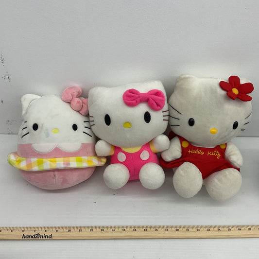 Sanrio Hello Kitty White Stuffed Animal Cat Plush Toy Lot of 3 - Warehouse Toys