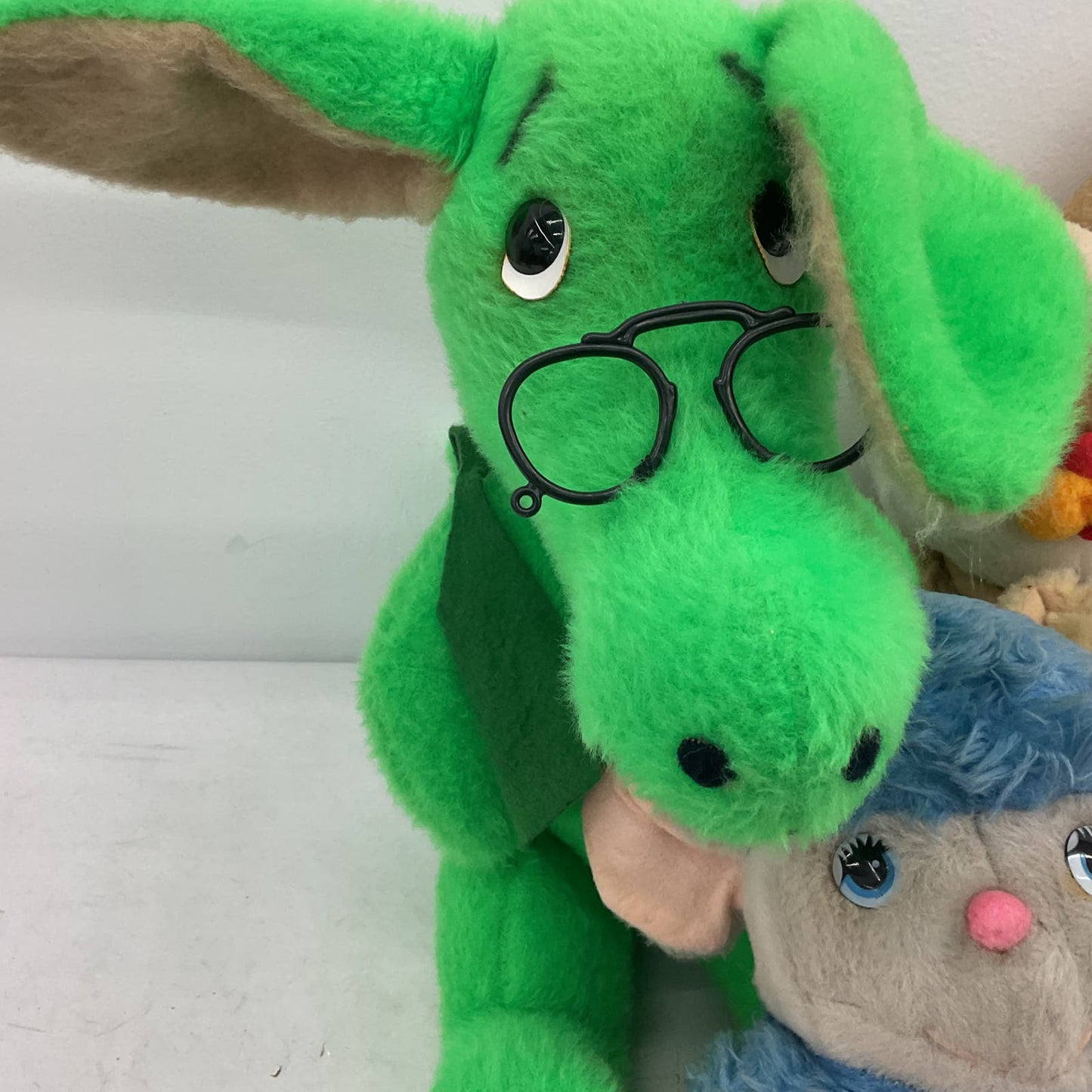VTG Novelty Plush Doll LOT Disney The Rescuers C&S Bank Green Kangaroo Bunny