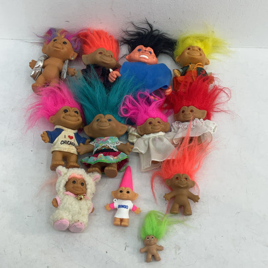 VTG Mixed LOT Treasure Troll Dolls Russ Berrie & Others Stone Protector Toys