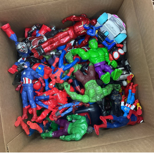 10 Pounds Action Figure: Toys Wholesale Lot Marvel Spiderman Captain America Hulk - Warehouse Toys
