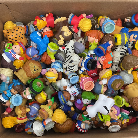 25 Pounds Little People Fisher Price Toy Figure Wholesale Lot Joker Zebra Monkey - Warehouse Toys