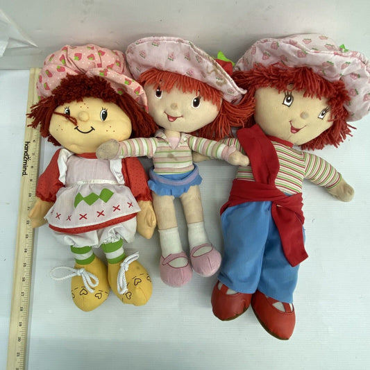 Used LOT 3 Strawberry Shortcake Soft Plush Dolls Toys TCFC Modern Classic
