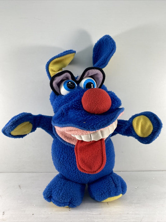 VTG 1987 Fisher Price Funny Freddy Posable Monster Dog Plush 80s Stuffed Toy