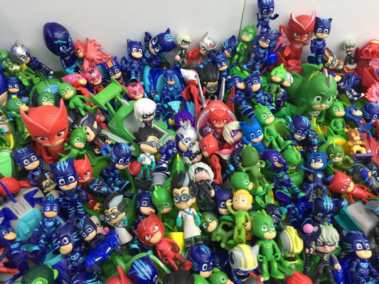 50 lbs LOT of PJ Masks Action Figures Toys Cars Connor Amaya Greg Super Heroes - Warehouse Toys