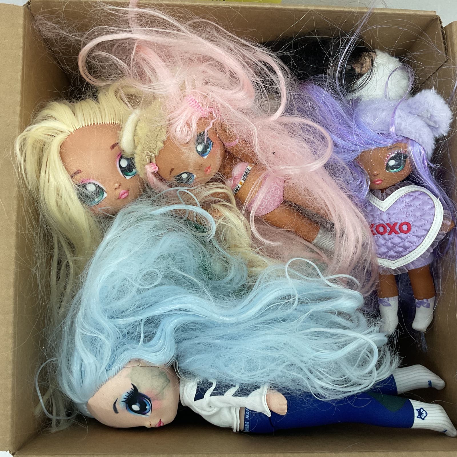 9 Pounds Na Na Na Surprise Fashion Doll Wholesale Lot Purple Green