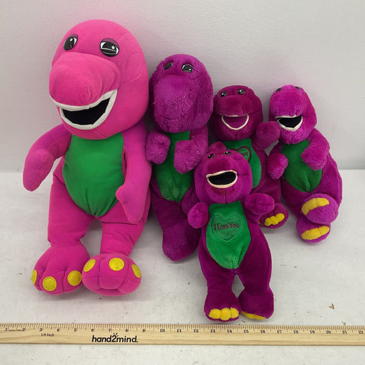Barney Purple Dinosaur TV Show Vintage Stuffed Animal Plush Toy Lot - Warehouse Toys