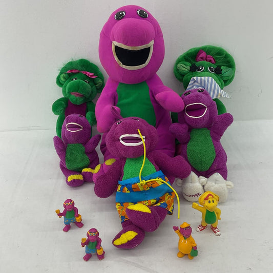 Barney VTG Purple Dinosaur Green Baby Bop Stuffed Animal Toy Plush Lot - Warehouse Toys