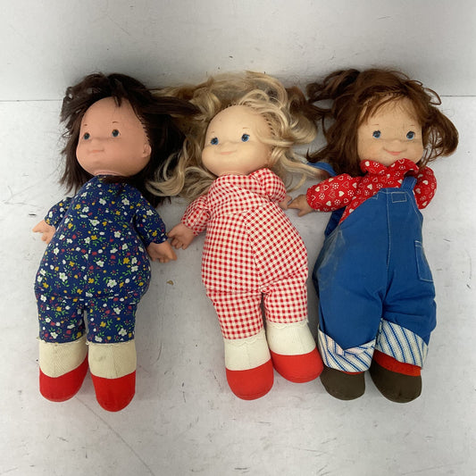 Fisher Price Blue Red Vintage Toy Doll Girl Lot of 3 - Warehouse Toys