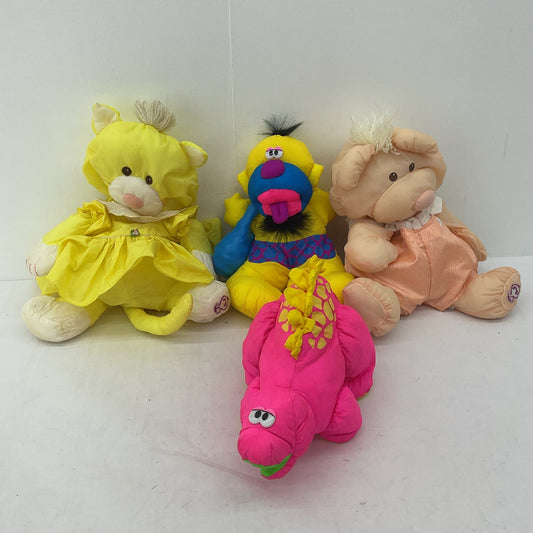 Fisher Price Puffalumps Yellow Pink Blue Dinosaur Monkey Bear Stuffed Animal Lot - Warehouse Toys