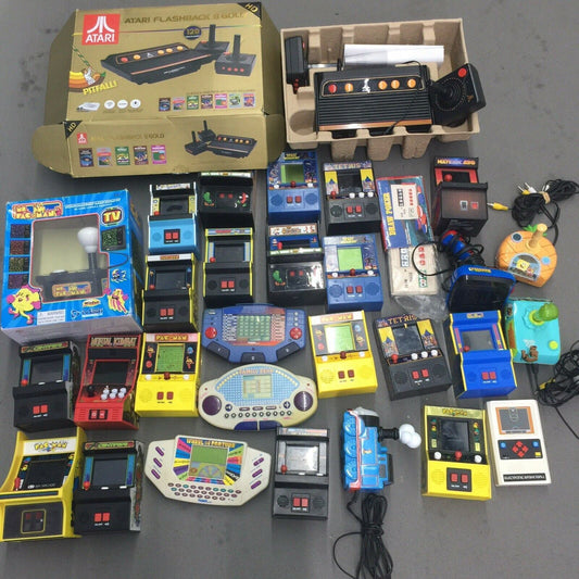 Handheld Electronic Portable Games Lot Pac Man Tetris Jeopardy Atari Centipede - Warehouse Toys
