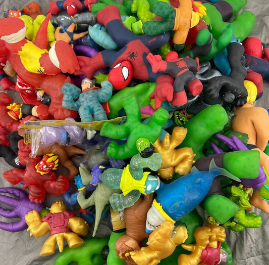 LOT 49 lbs Stretchy Squishy Toy Figures Stretch Armstrong Goo Jit Zu Jazwares - Warehouse Toys