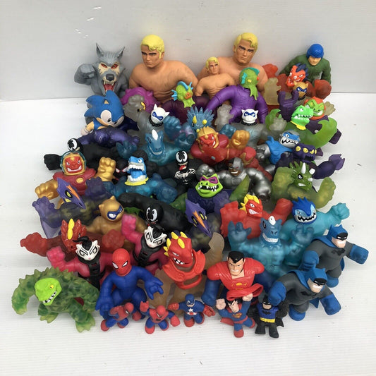 LOT 53 Moose Stretchy Squishy Goo Jit Zu Hero Rubber Action Figures Stretch Arms - Warehouse Toys