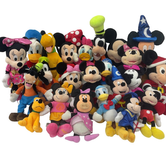 Disney Character Mixed Preowned LOT 12 lbs Plush Dolls Classic Mickey Minnie