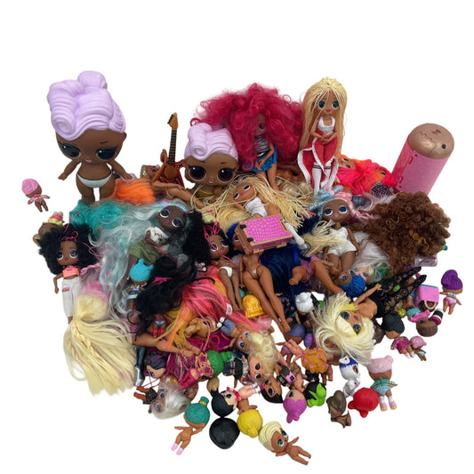 15 lbs Huge LOT MGA LOL OMG Surprise Big Lil Sistas Play Fashion Dolls Preowned