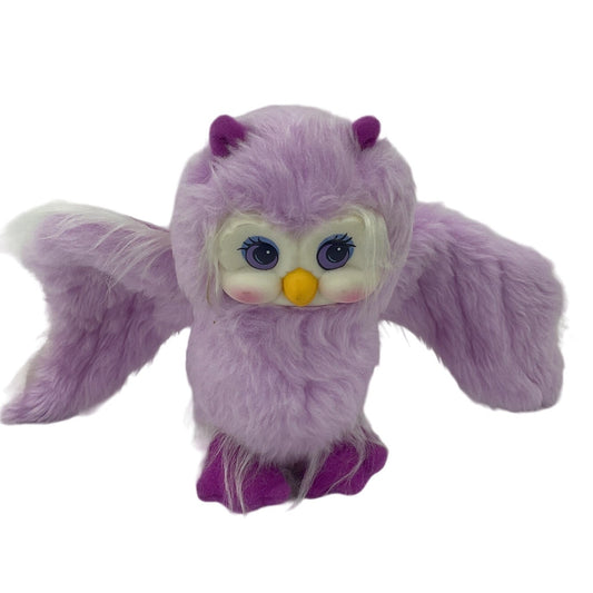 Vintage Wonder Whims Purple Moonglow Owl Bird Plush Doll 1980s Preowned Herring