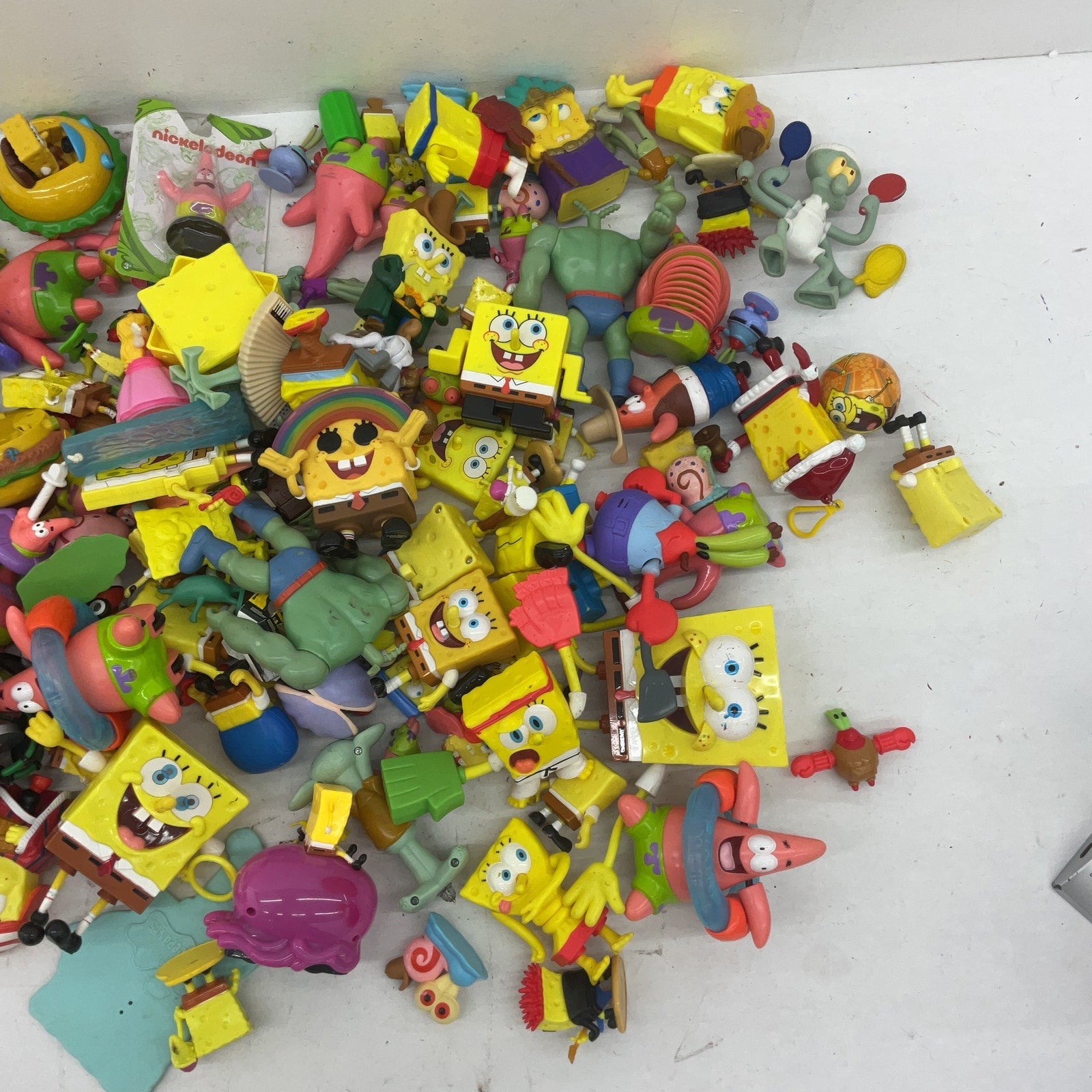 10 lb Preowned Spongebob Squarepants Toy Figures Happy Meal Cake Toppers Mix LOT - Warehouse Toys