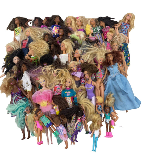 10 lbs LOT Mixed Loose Preowned Mattel Barbie & Others Fashion Play Dolls - Warehouse Toys