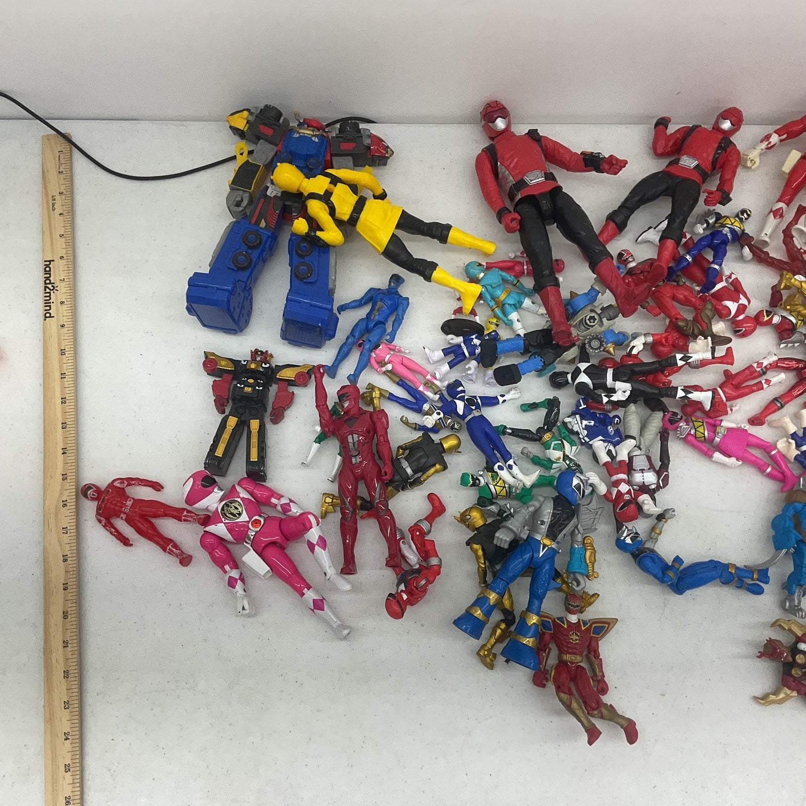10 LBS LOT Power Rangers Pink Red Blue Rangers Action Figure Collection - Warehouse Toys