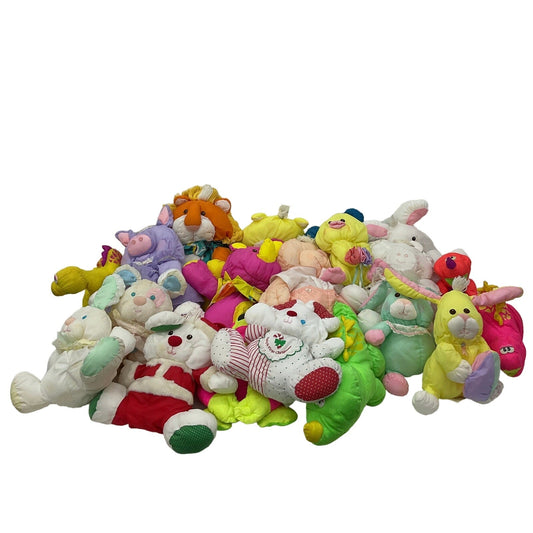 10 lbs Preowned Fisher Price Puffalumps & Others Vintage Stuffed Animals LOT - Warehouse Toys