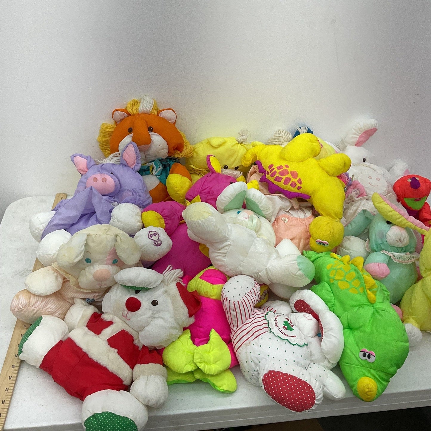 10 lbs Preowned Fisher Price Puffalumps & Others Vintage Stuffed Animals LOT - Warehouse Toys