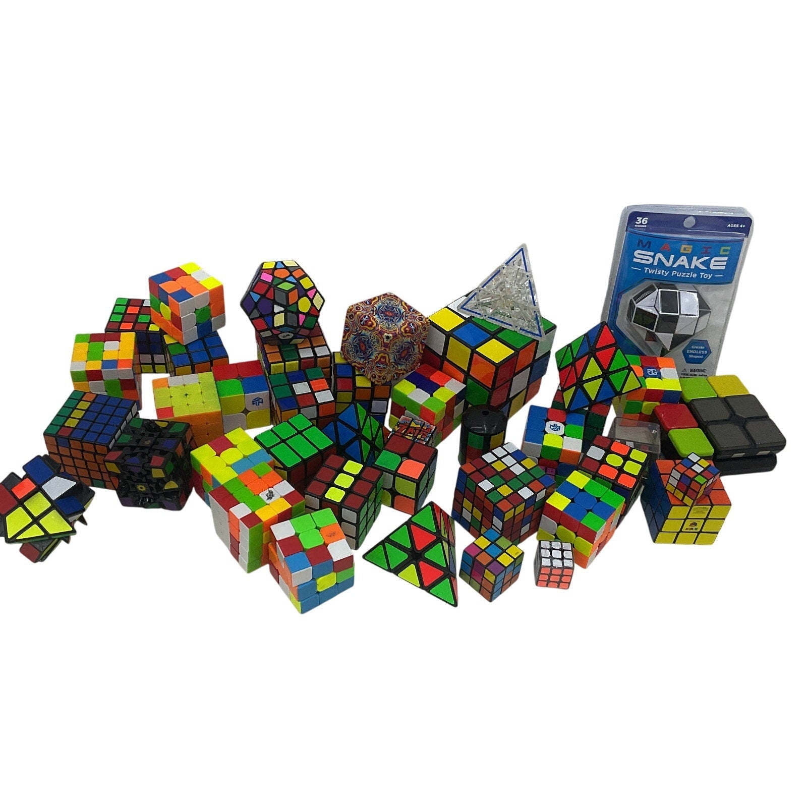 10 lbs Preowned Rubik's Cube Others Brain Teasers Puzzles Puzzle Twist Cubes LOT - Warehouse Toys