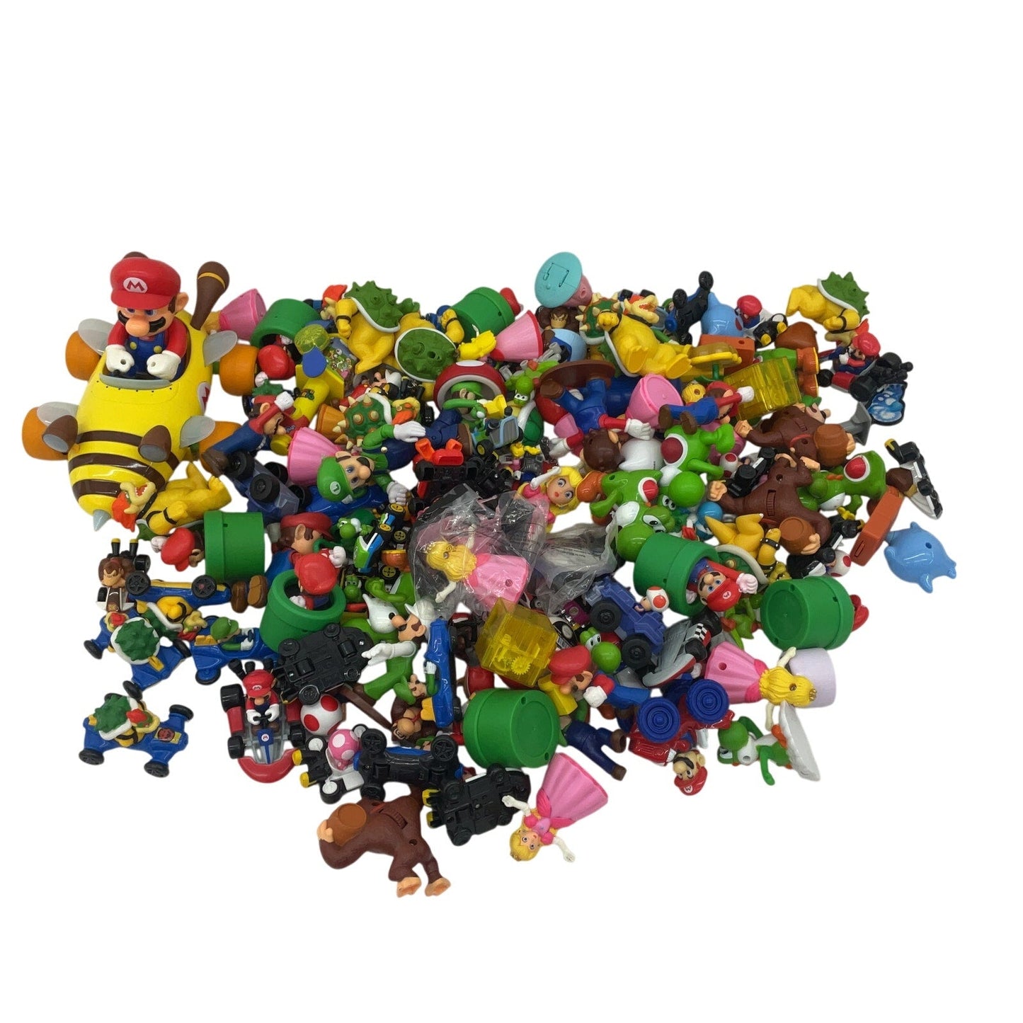 10 lbs Preowned Super Mario Kart Action Figures Vehicles Toys Accessories LOT - Warehouse Toys