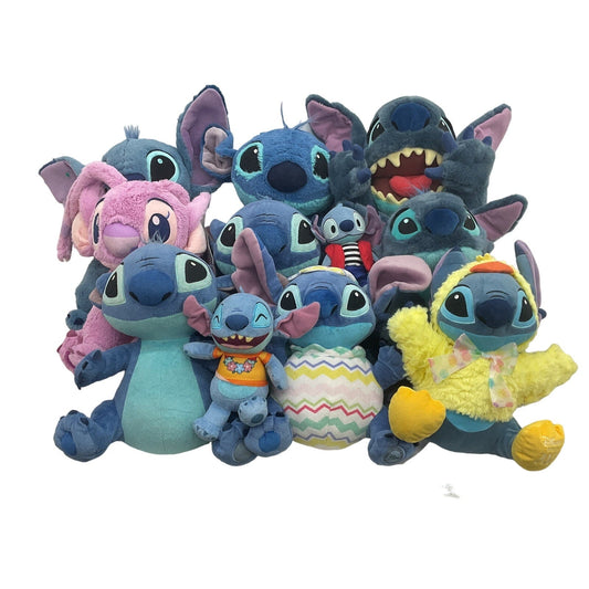 11+ lbs Disney Lilo & Stitch Character Plush Dolls LOT Holiday Easter Angel - Warehouse Toys