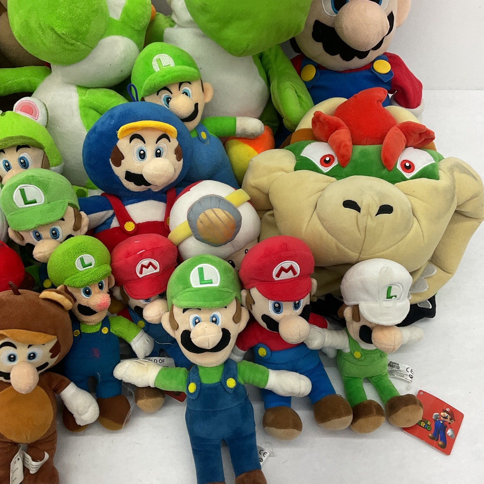 12 lbs Mixed Preowned LOT Nintendo Super Mario Bowser Goomba Kong Plush Dolls - Warehouse Toys