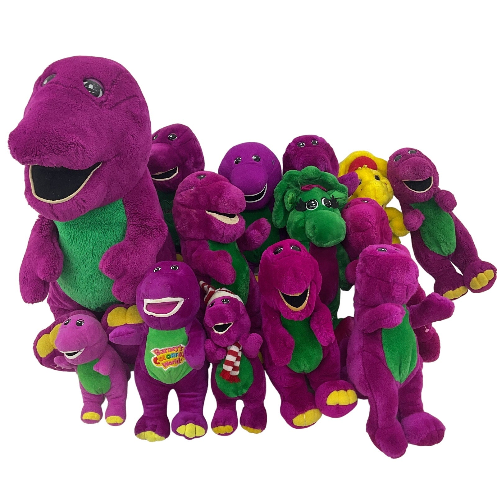 12 lbs Preowned Barney & Friends Purple Dinosaur Baby Bop BJ Stuffed Animals LOT - Warehouse Toys