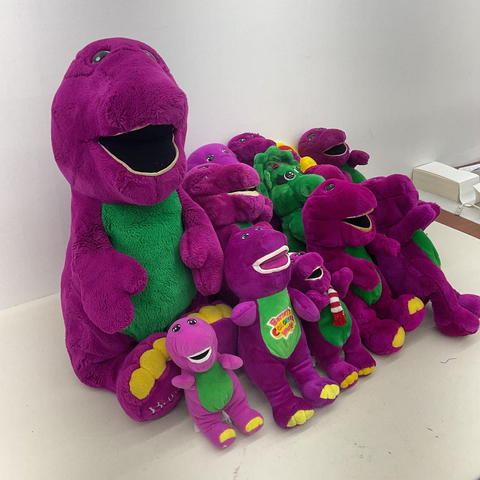 12 lbs Preowned Barney & Friends Purple Dinosaur Baby Bop BJ Stuffed Animals LOT - Warehouse Toys