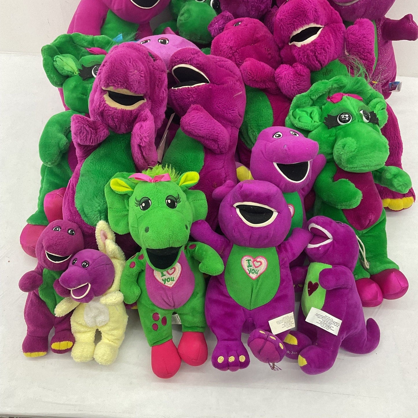 12 lbs Preowned Barney & Friends Purple Dinosaur Baby Bop BJ Stuffed Animals LOT - Warehouse Toys